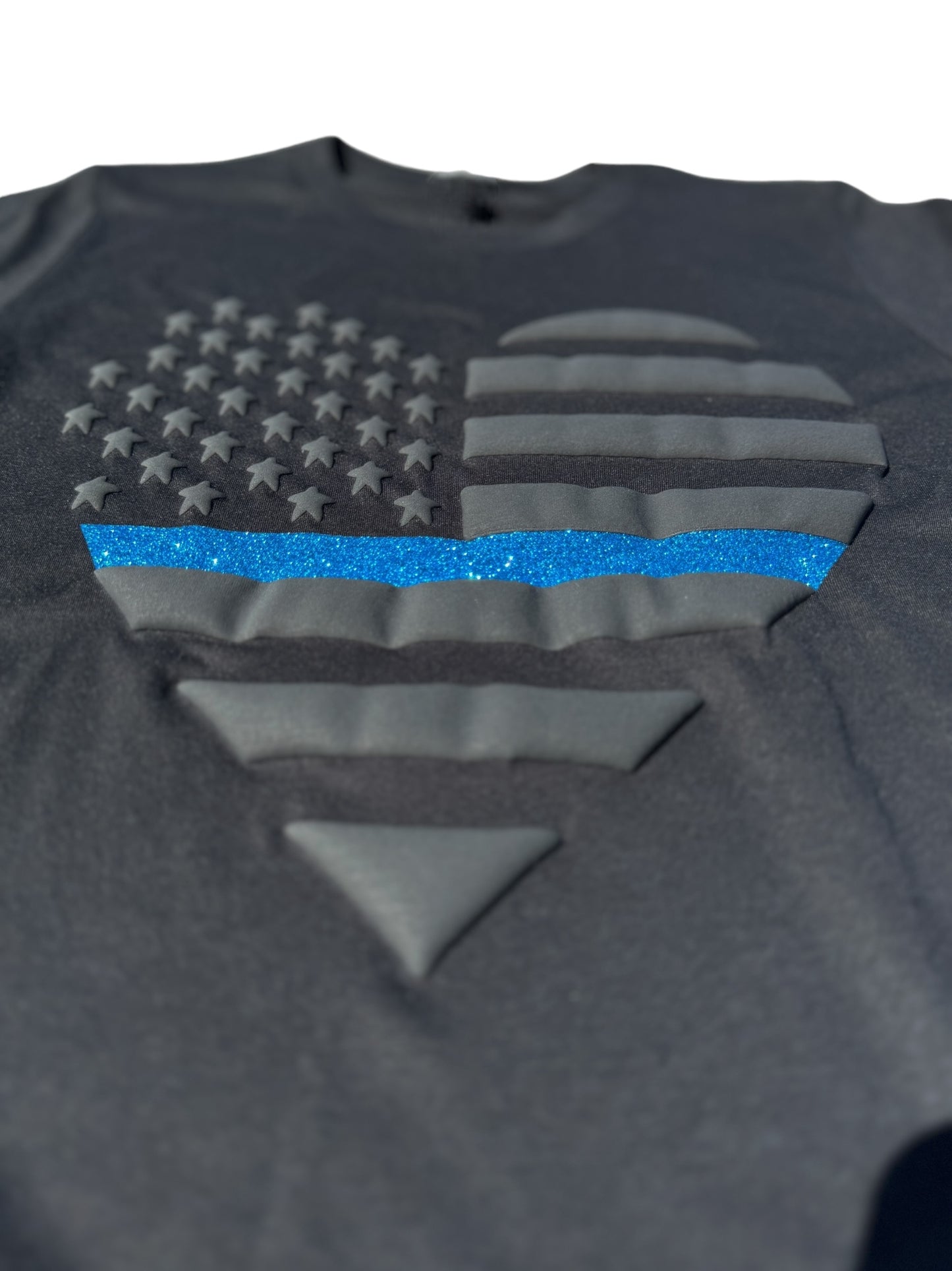 Thin Blue Line Heart PUFF
