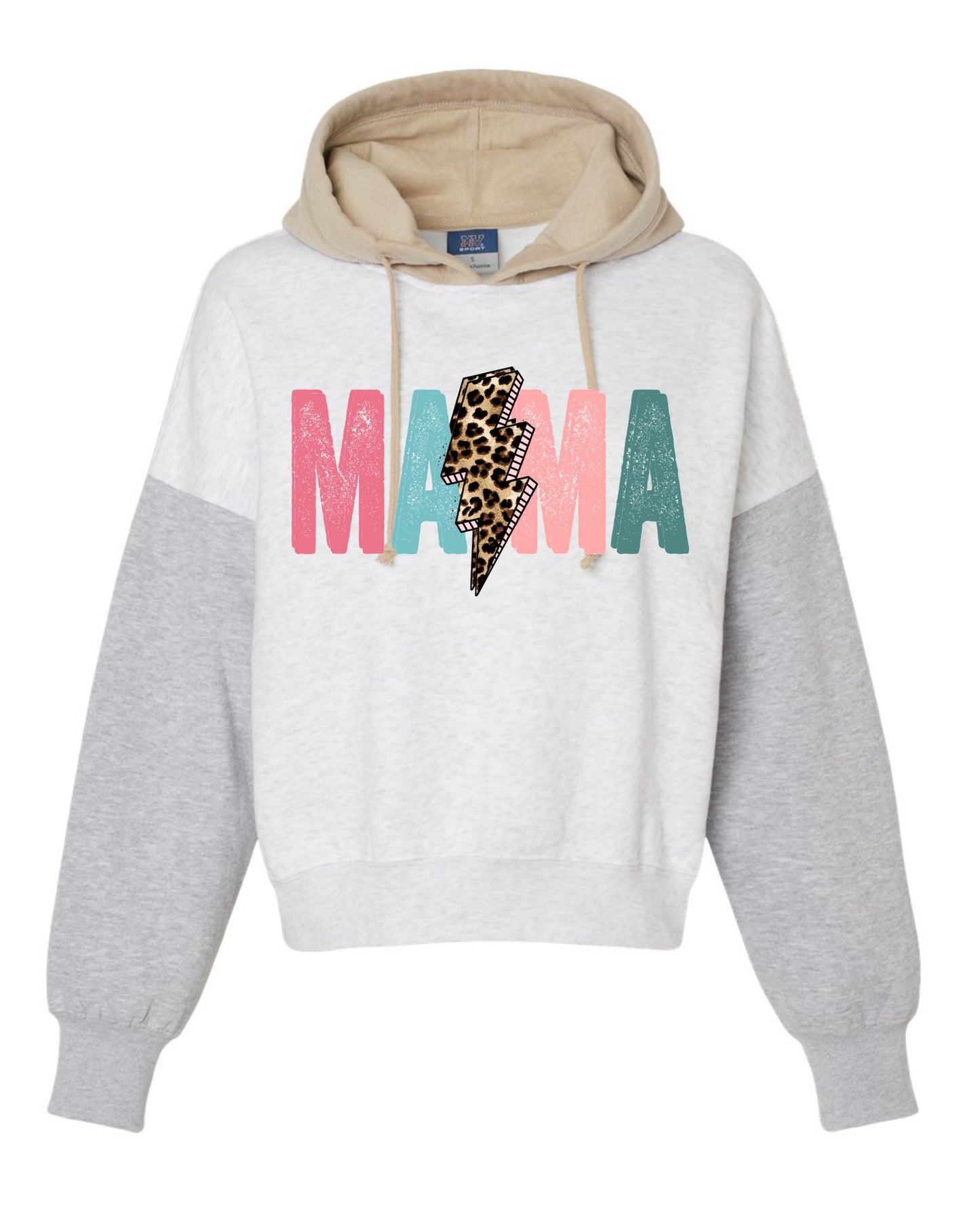 CROPPED HOODIE - Mama Leopard Bolt