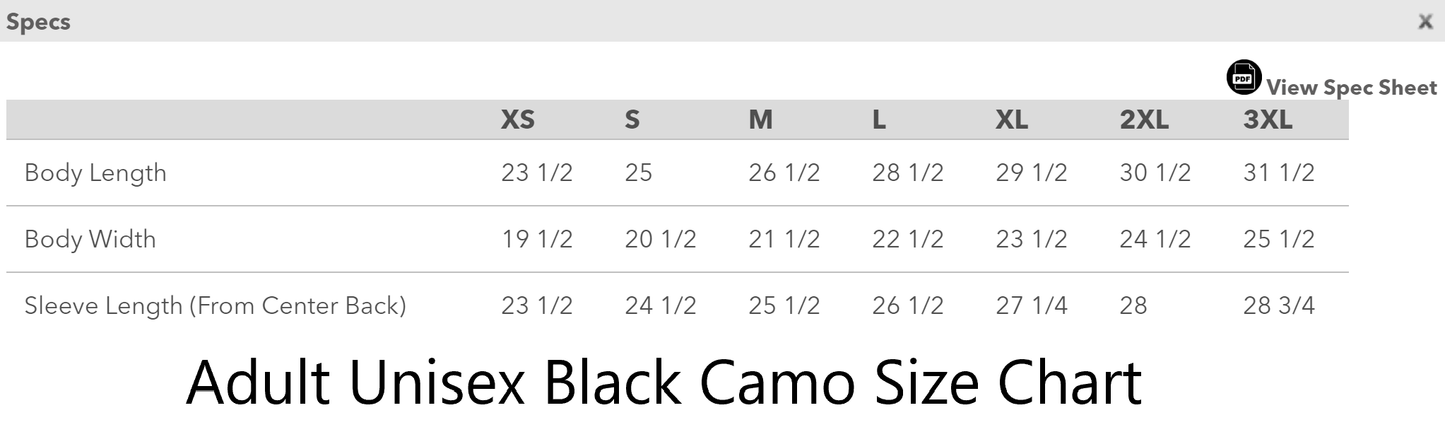 BLACK CAMO - Back the Blue