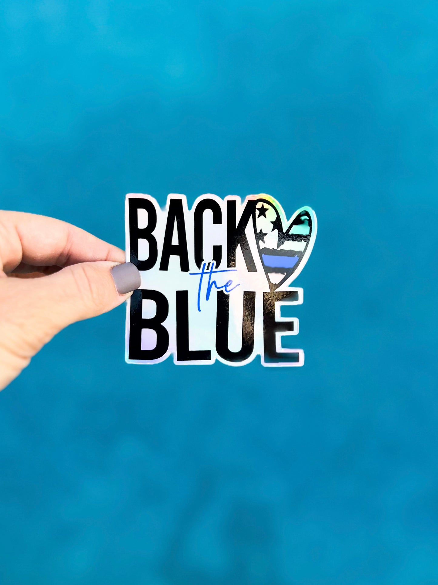 Back the blue heart - STICKER