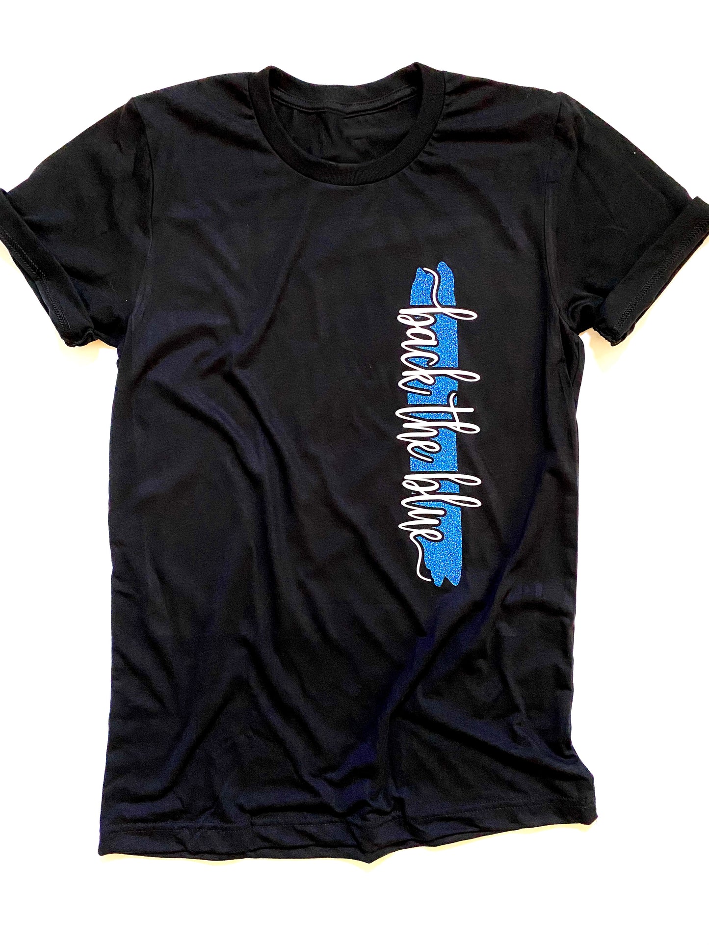 Back the blue cursive line - TOP