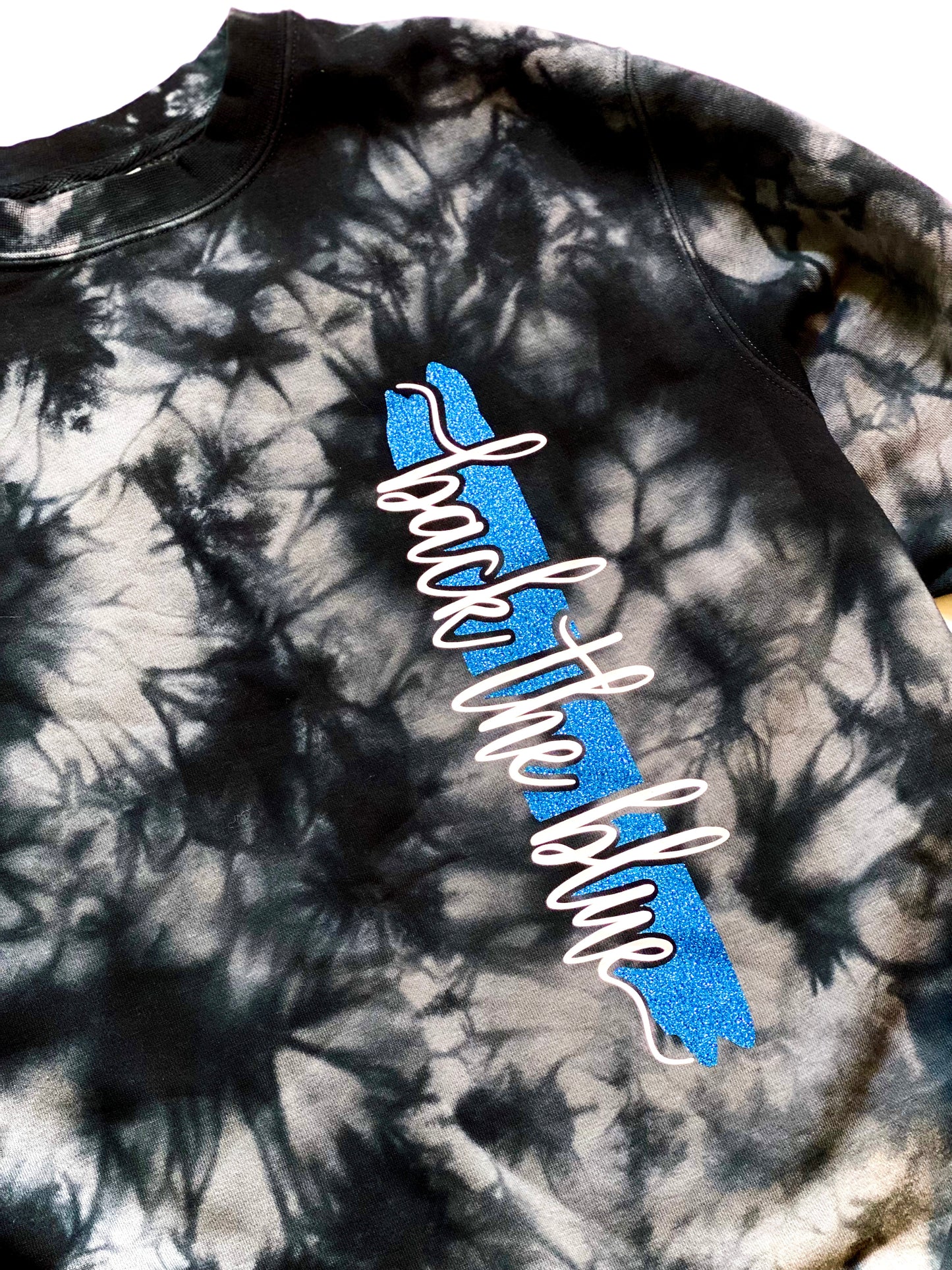 Back the blue cursive line - TOP
