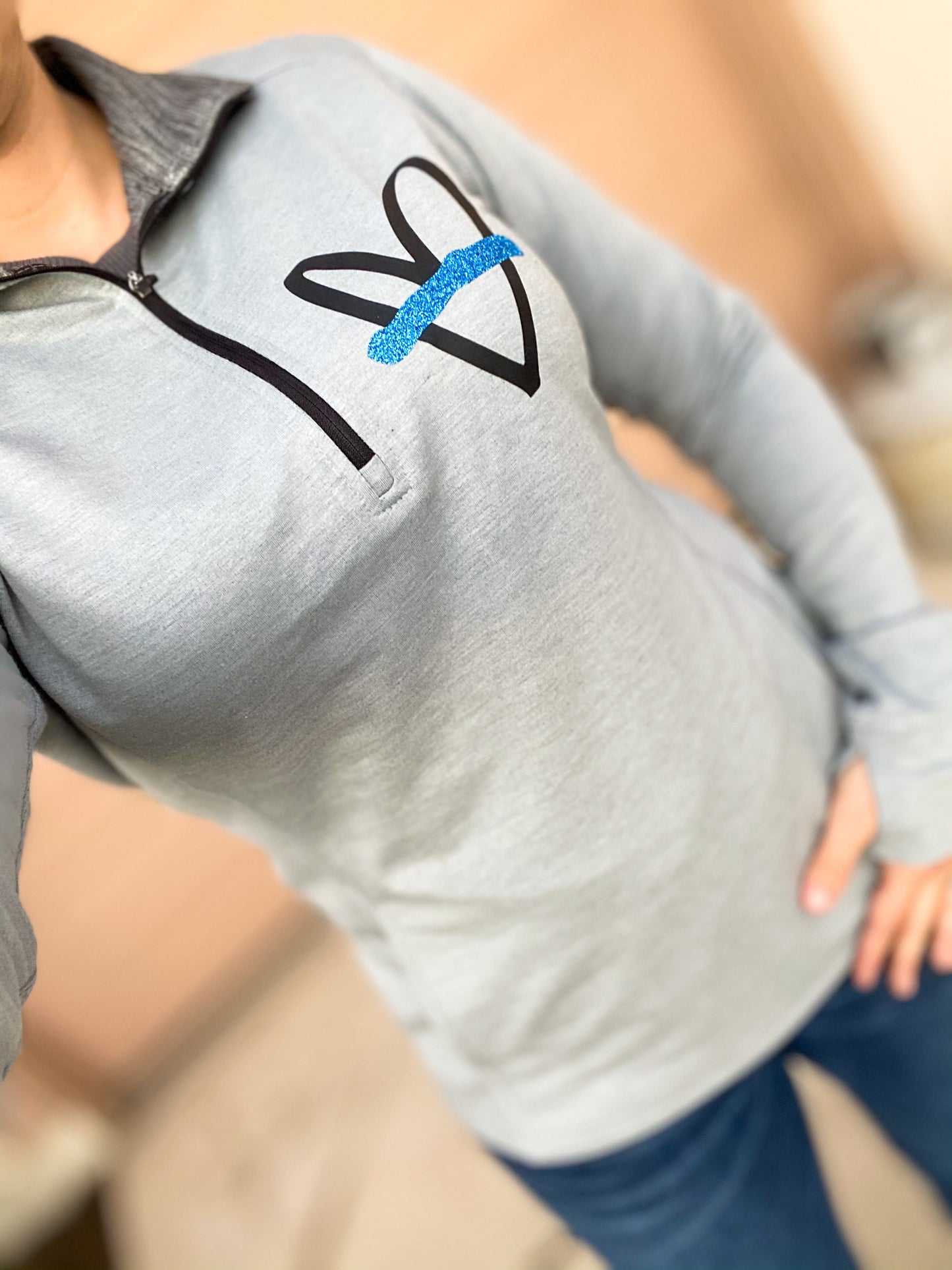TBL HEART - Quarter Zip