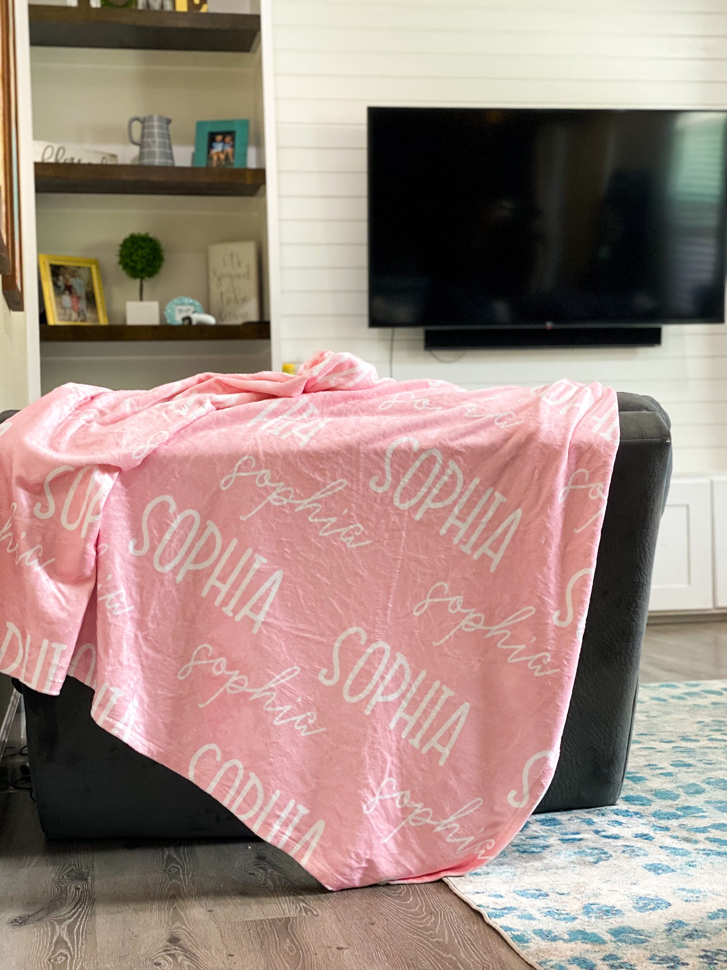 ALL COLORS Personalized Name Blanket