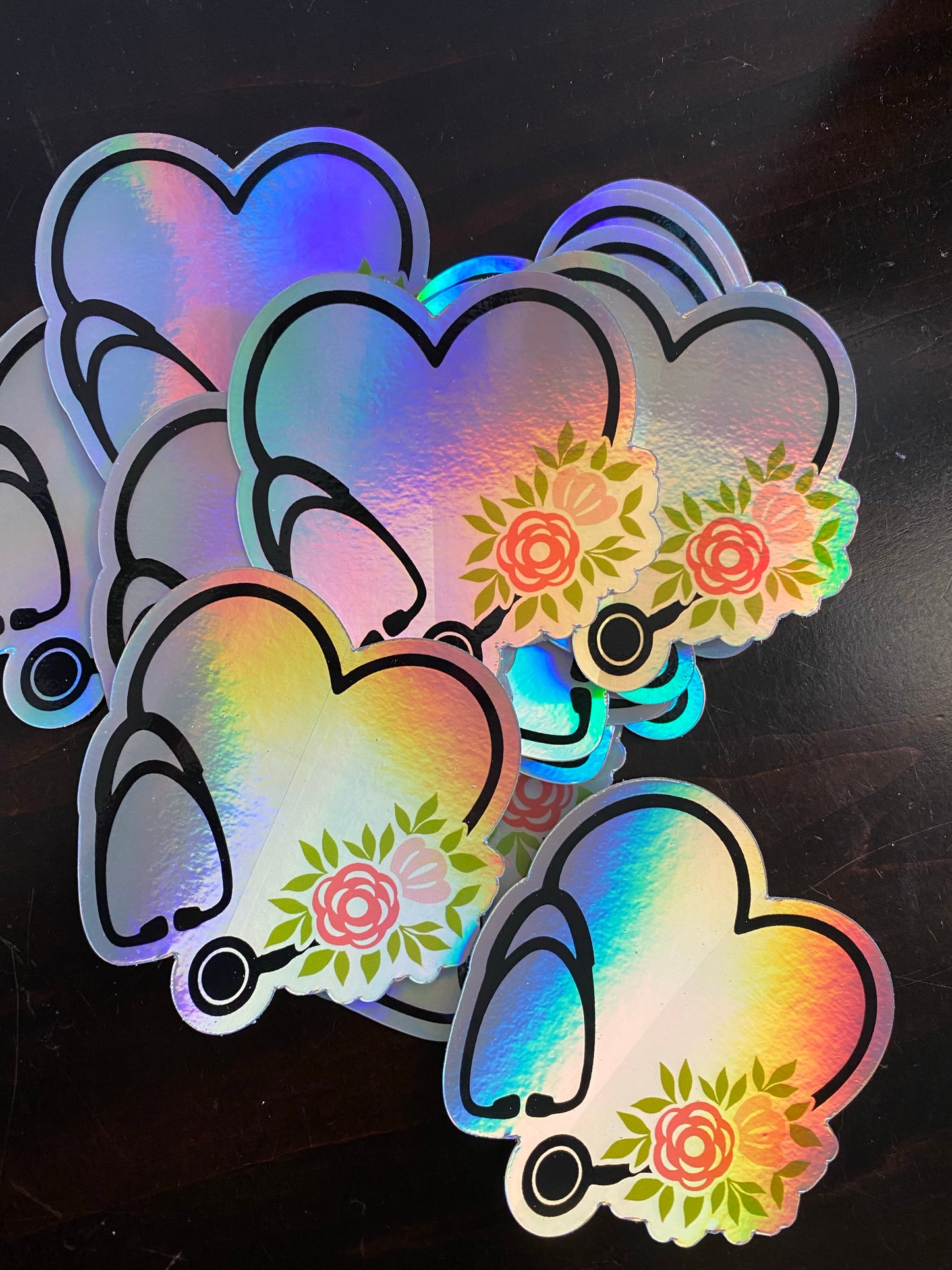 Nurse stethoscope- holographic- STICKER