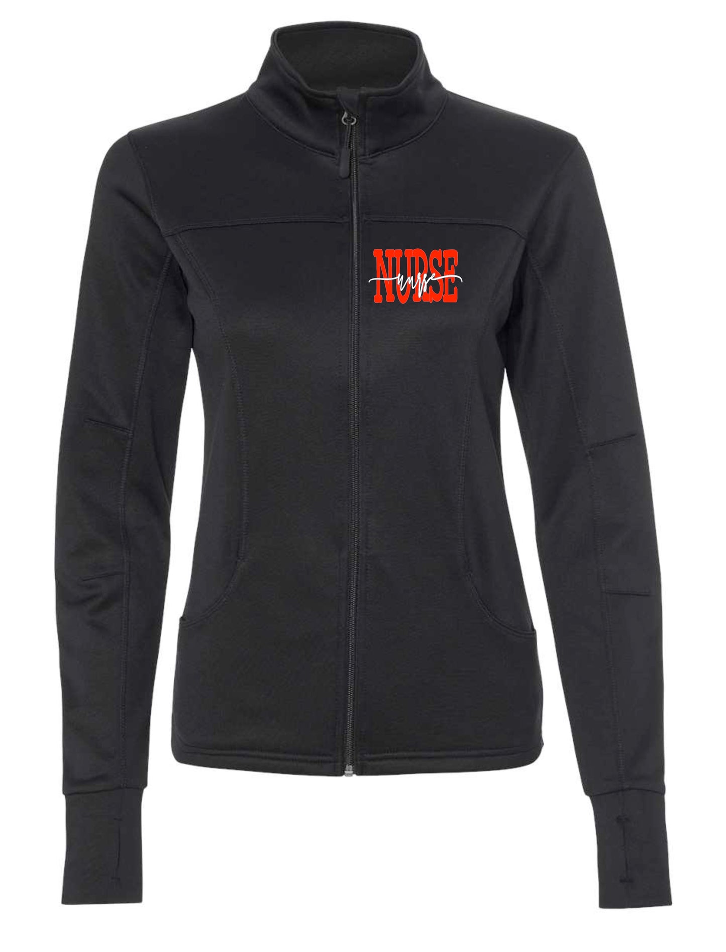 BLACK JACKET - 911 , FIRE , LAW ENFORCEMENT, NURSE POCKET DESIGN