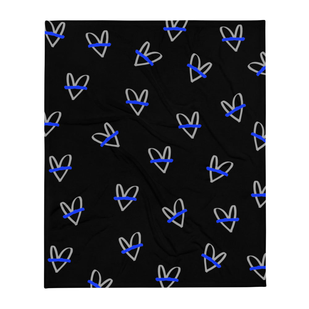 TBL heart Throw Blanket