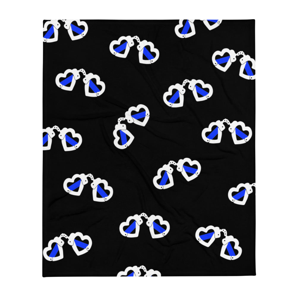 Law enforcement hand cuffs Throw Blanket