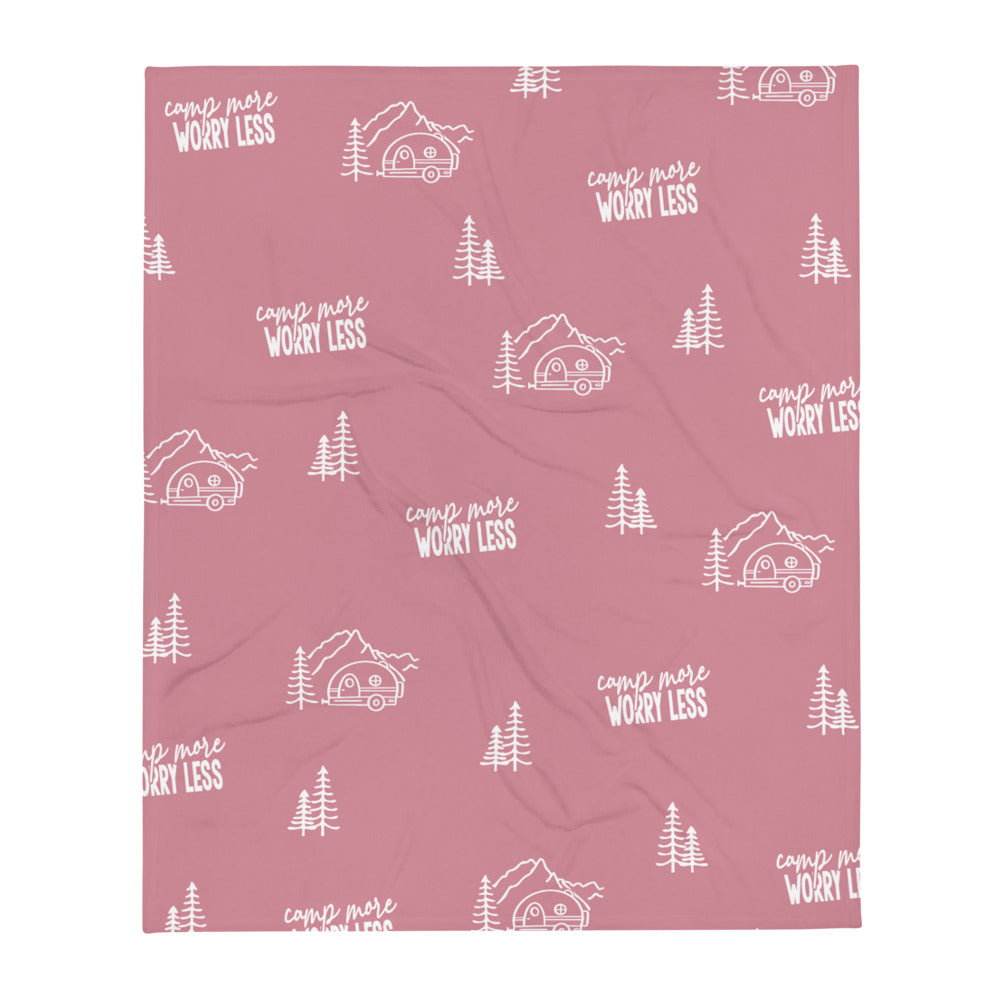 Camp more worry less - PINK blanket