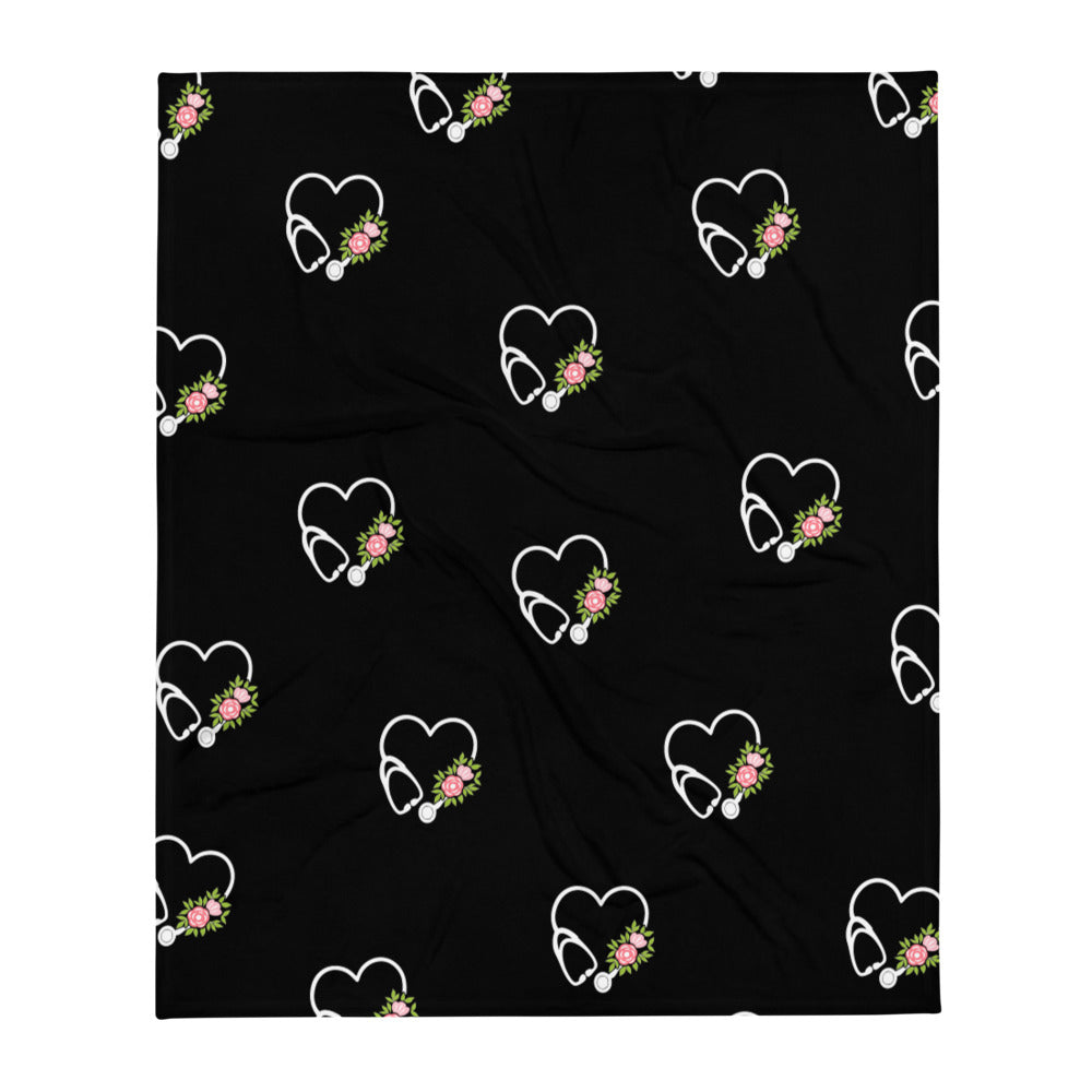 Stethoscope Medical Throw Blanket