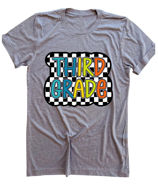 CHECKERED NEUTRAL SCHOOL GRADE