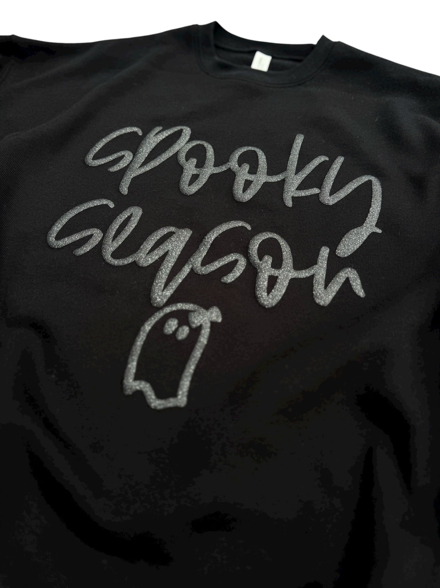 Spooky Season - Black Glitter Puff