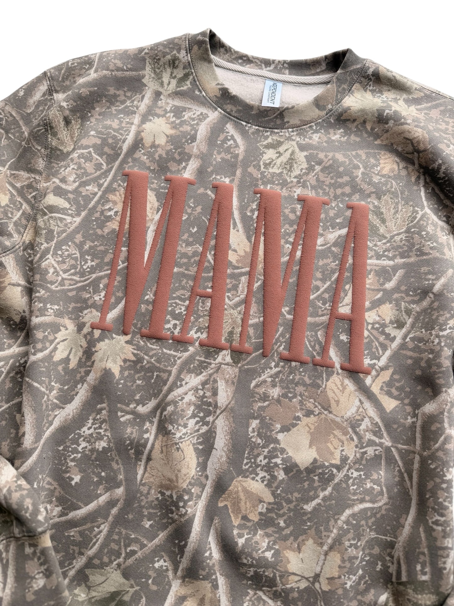 CUSTOM WORD - ADULT Camo Heavyweight Crew Neck Sweatshirt