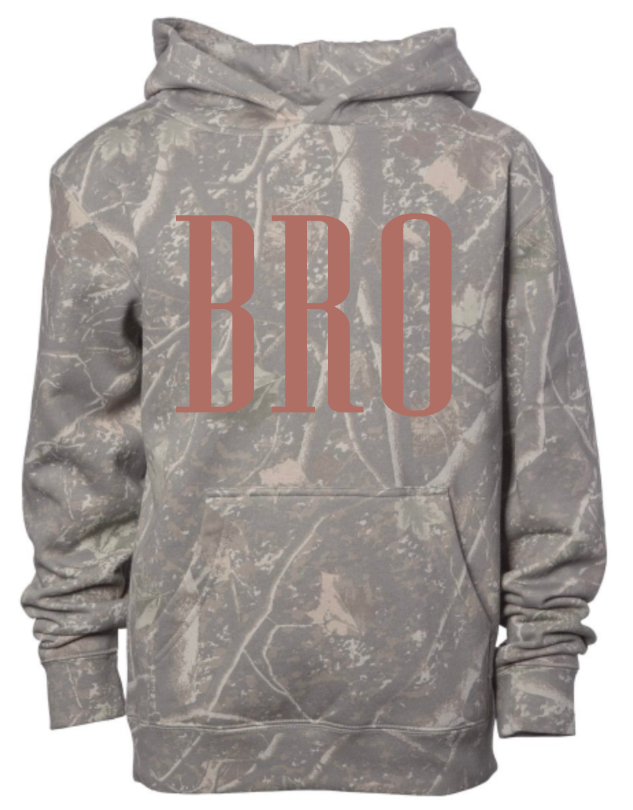 CUSTOM WORD - YOUTH Camo Hooded Sweatshirt
