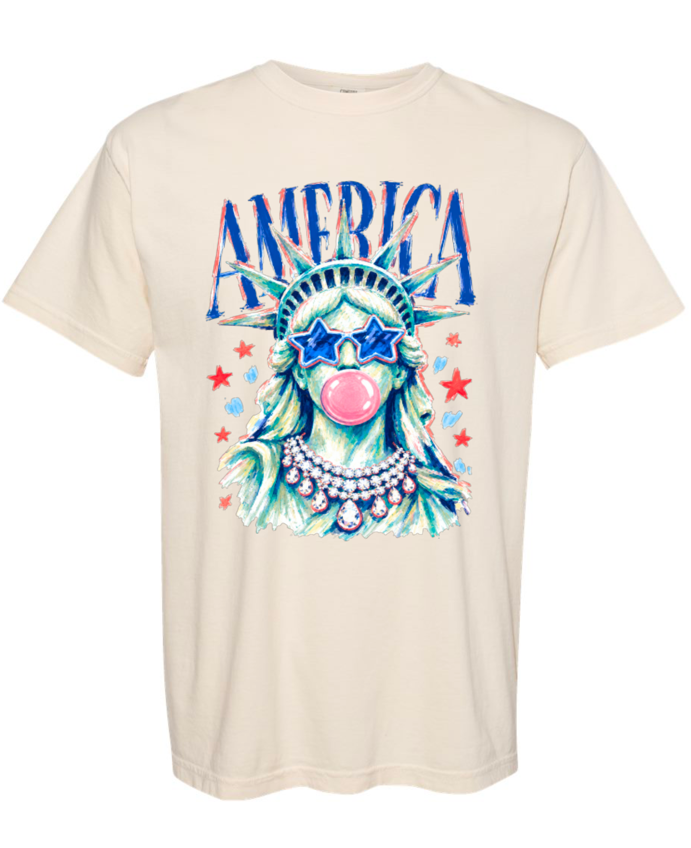 America Lady Liberty Bubble Gum - Multiple Shirt Styles