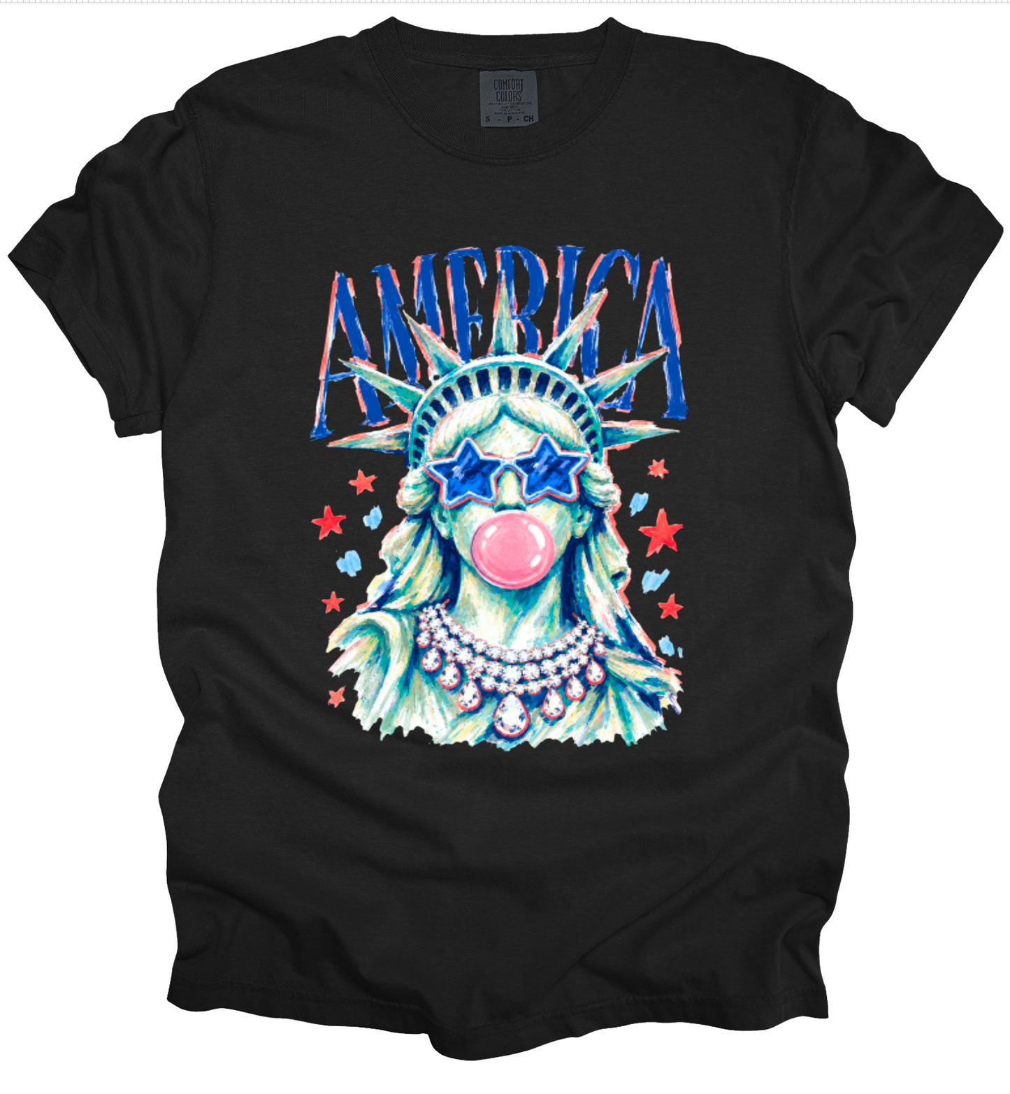 America Lady Liberty Bubble Gum - Multiple Shirt Styles