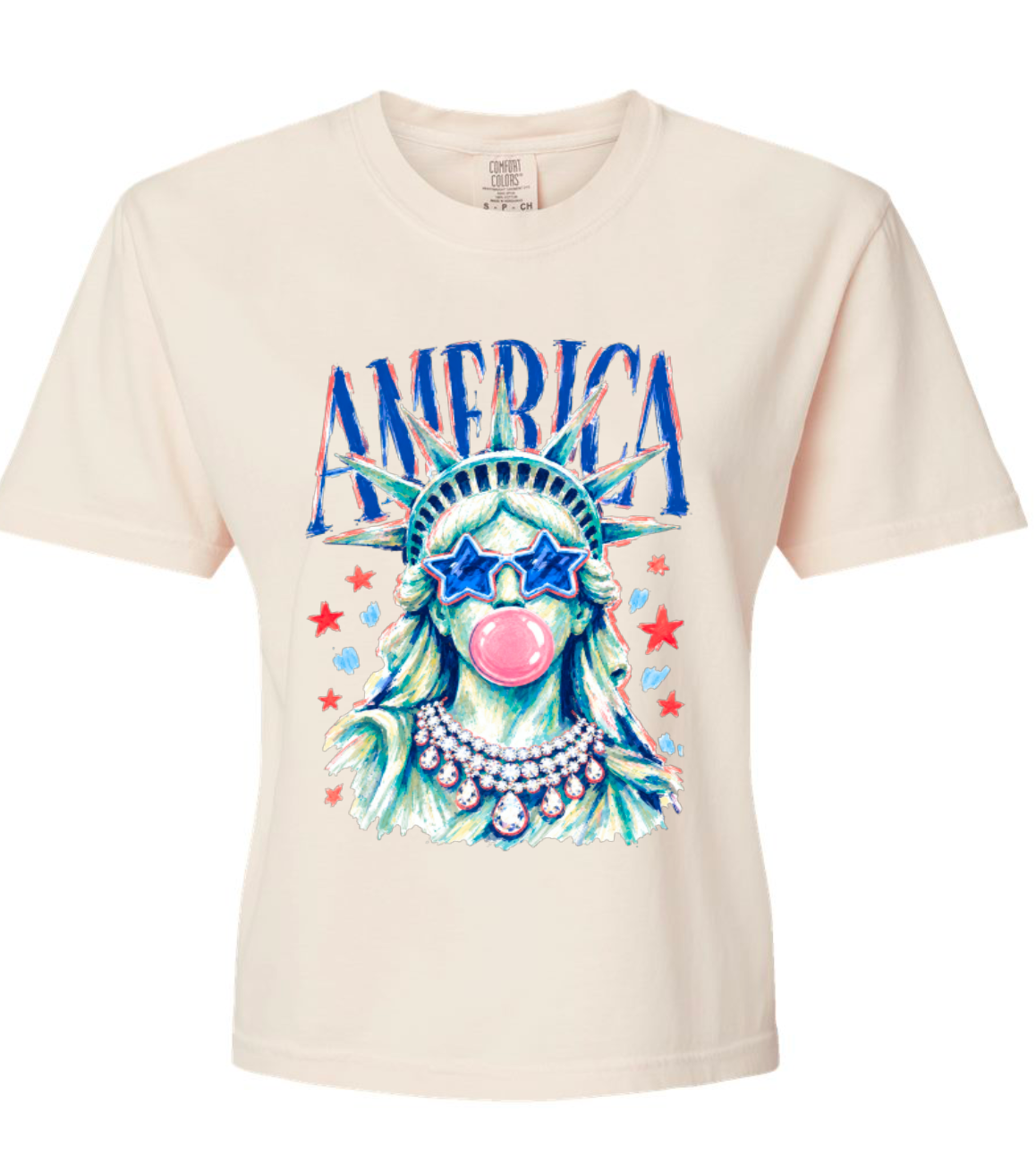 America Lady Liberty Bubble Gum - Multiple Shirt Styles