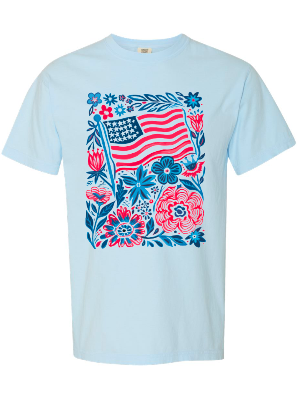 American Flag Floral - Multiple Shirt Styles