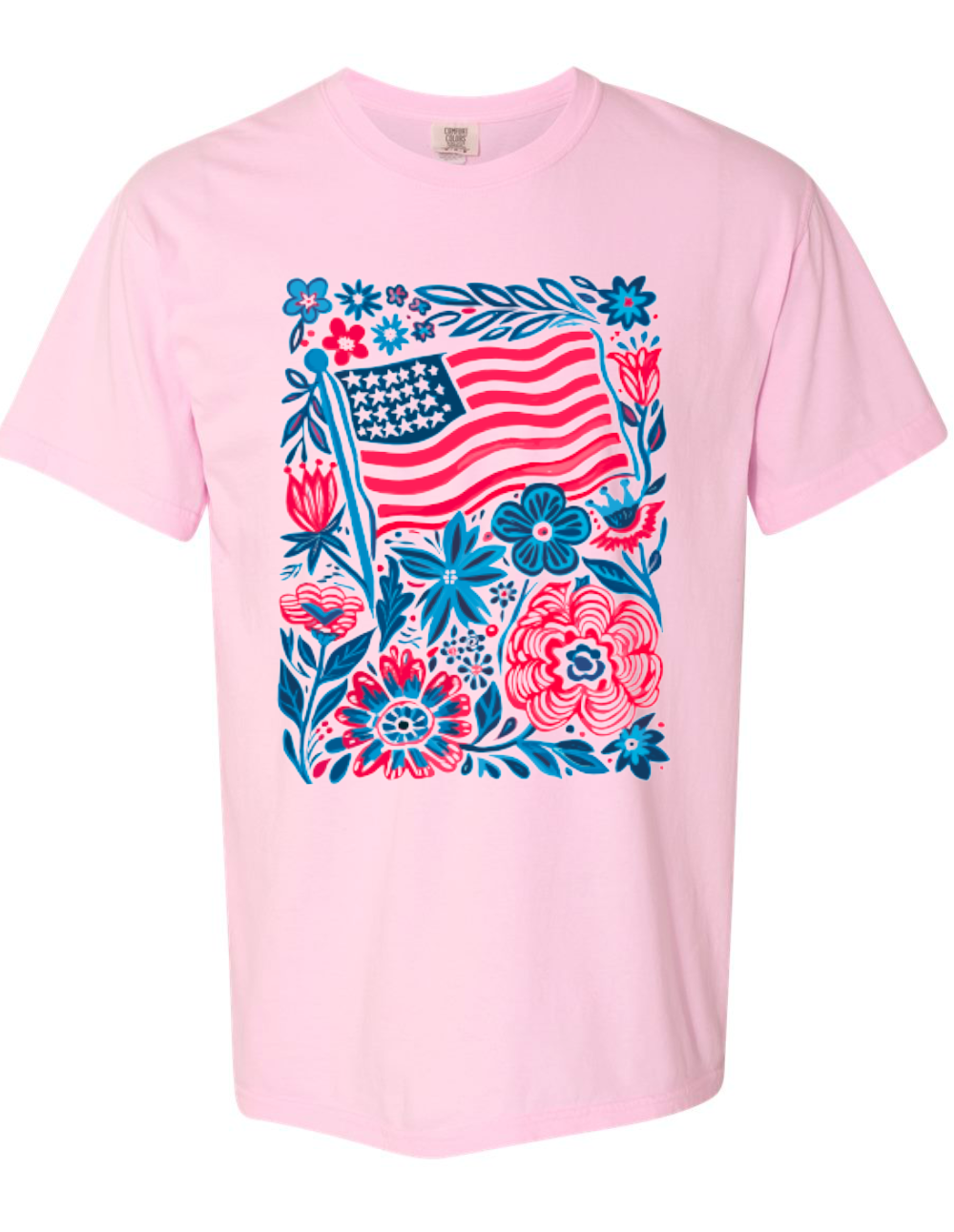 American Flag Floral - Multiple Shirt Styles