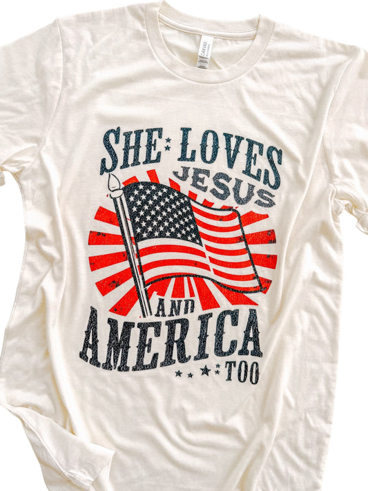 She loves Jesus and America too