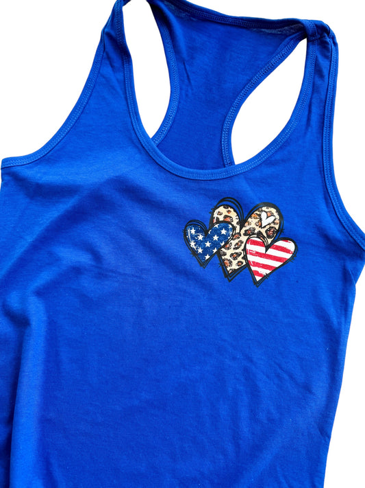 American Flag Hearts