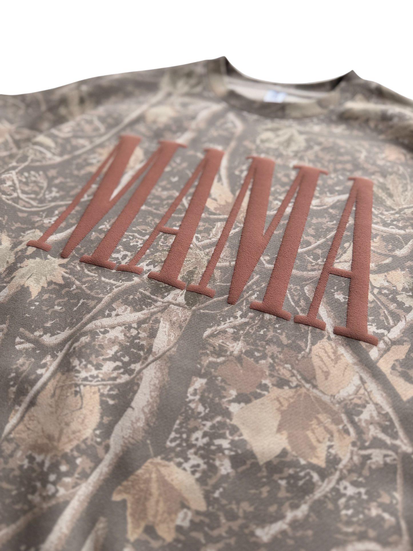 CUSTOM WORD - ADULT Camo Heavyweight Crew Neck Sweatshirt