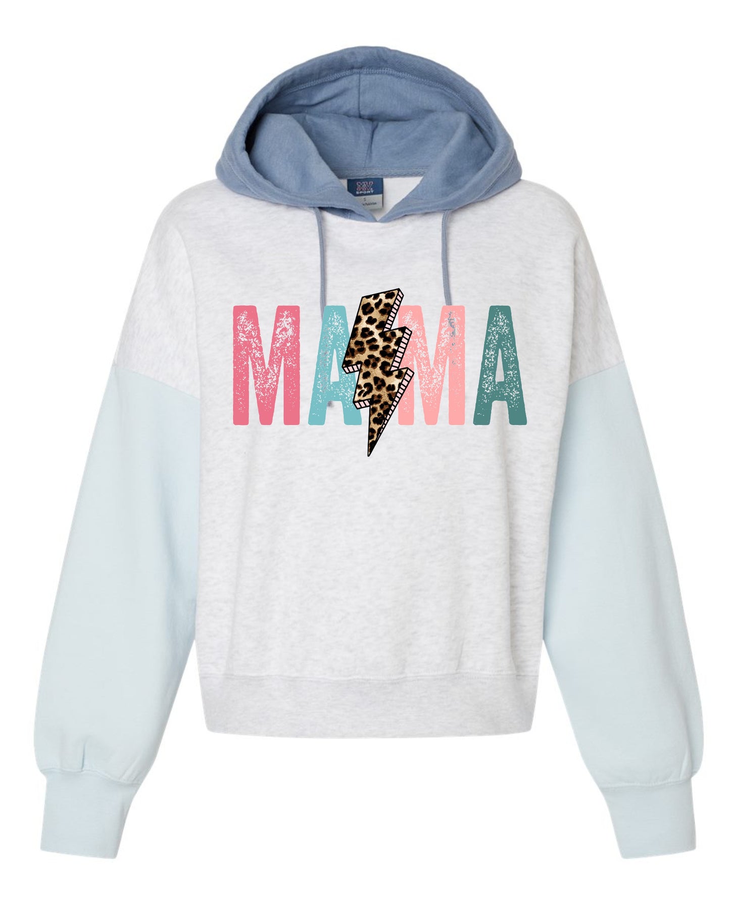CROPPED HOODIE - Mama Leopard Bolt