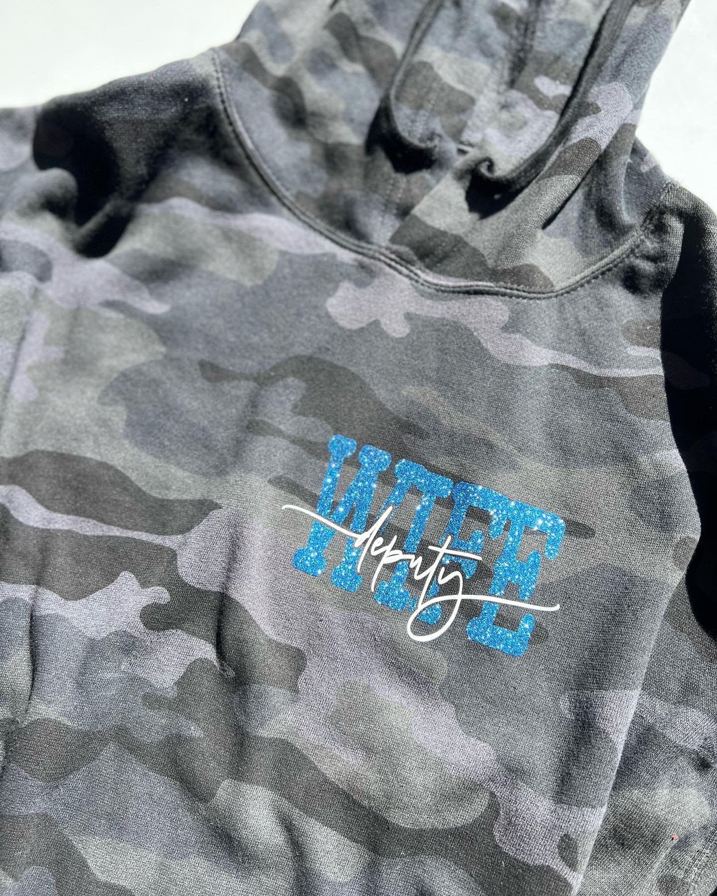 BLACK CAMO - 911 , FIRE , LAW ENFORCEMENT, NURSE POCKET DESIGN