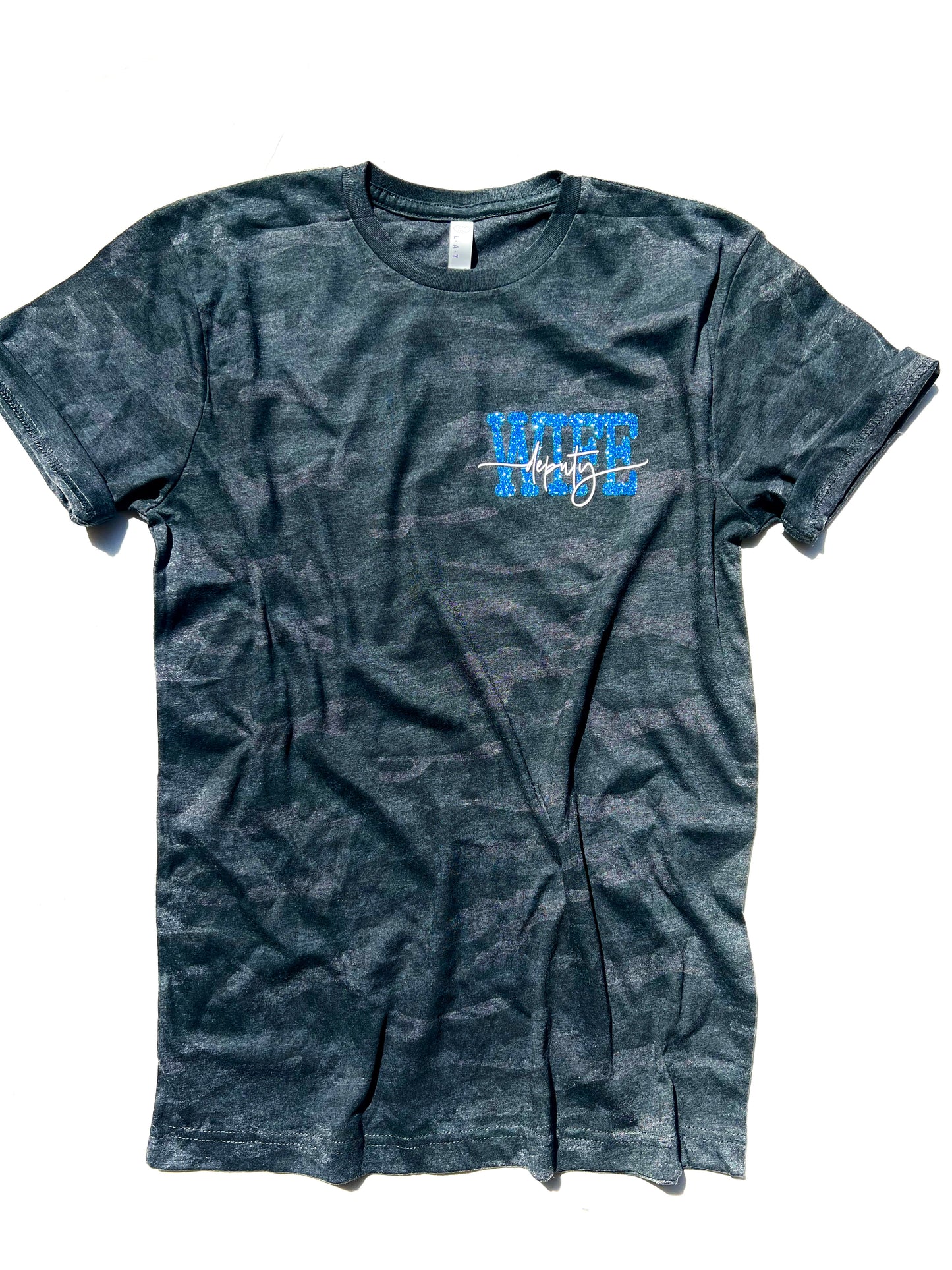 BLACK CAMO - 911 , FIRE , LAW ENFORCEMENT, NURSE POCKET DESIGN