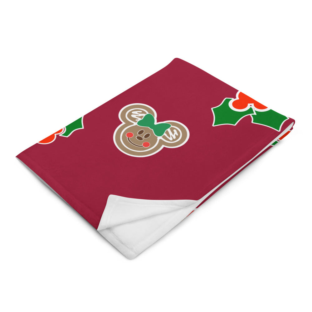 HOLLY MOUSE - MAROON BLANKET