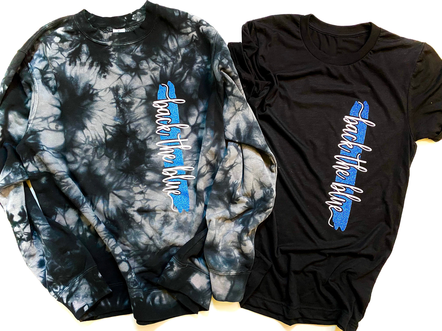 Back the blue cursive line - TOP