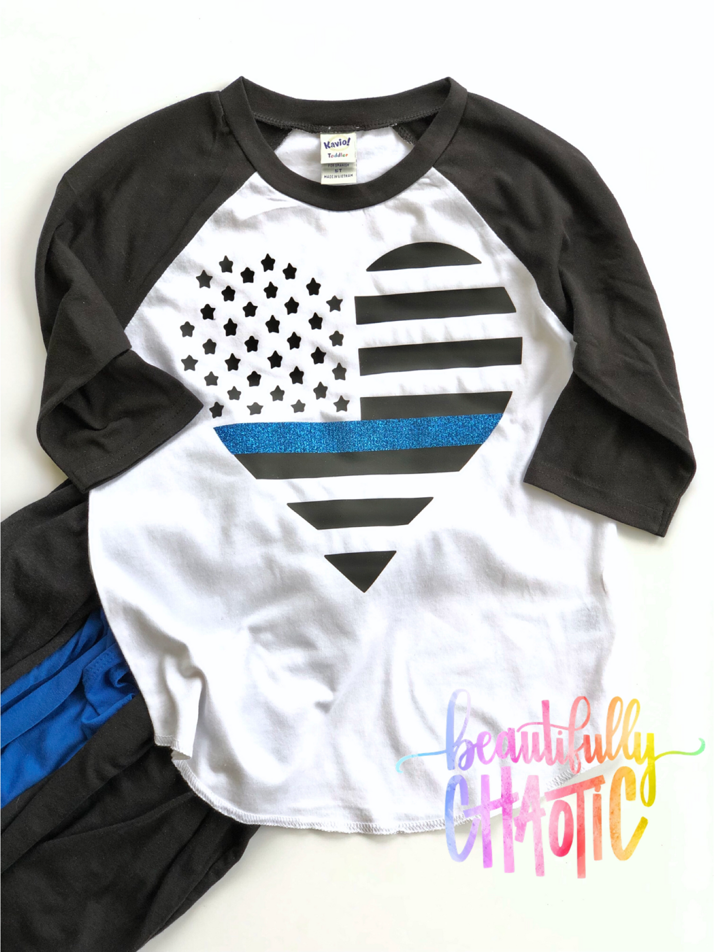Thin blue line heart - KIDS