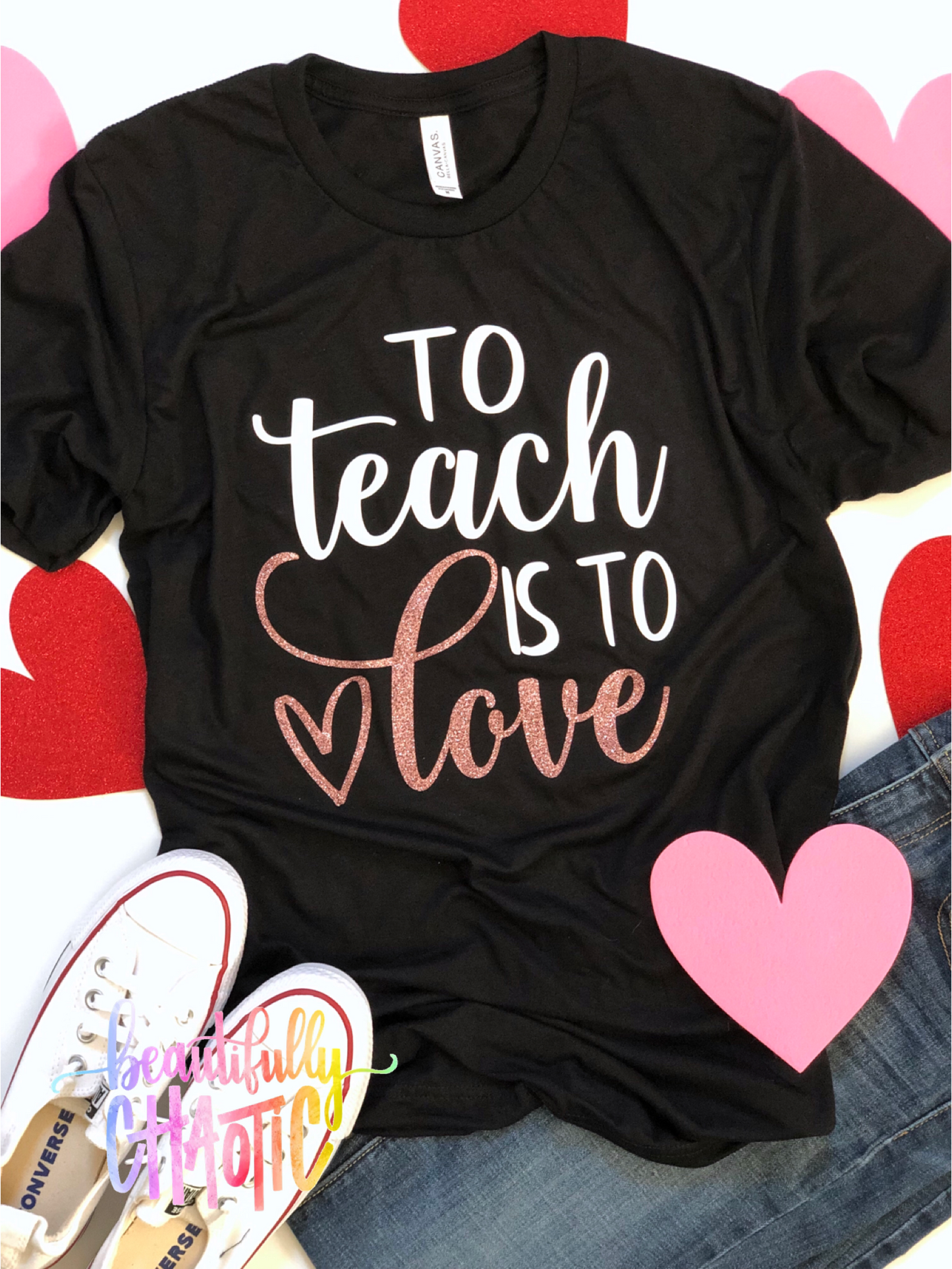 To teach is to love - Rose Gold design