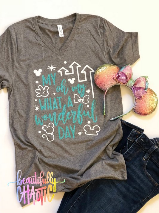 My oh my what a wonderful day- Teal design