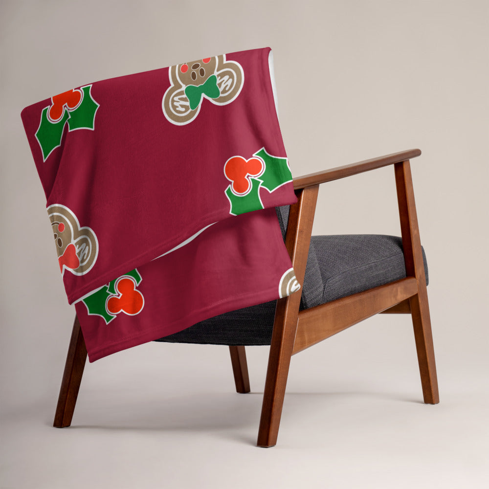 HOLLY MOUSE - MAROON BLANKET