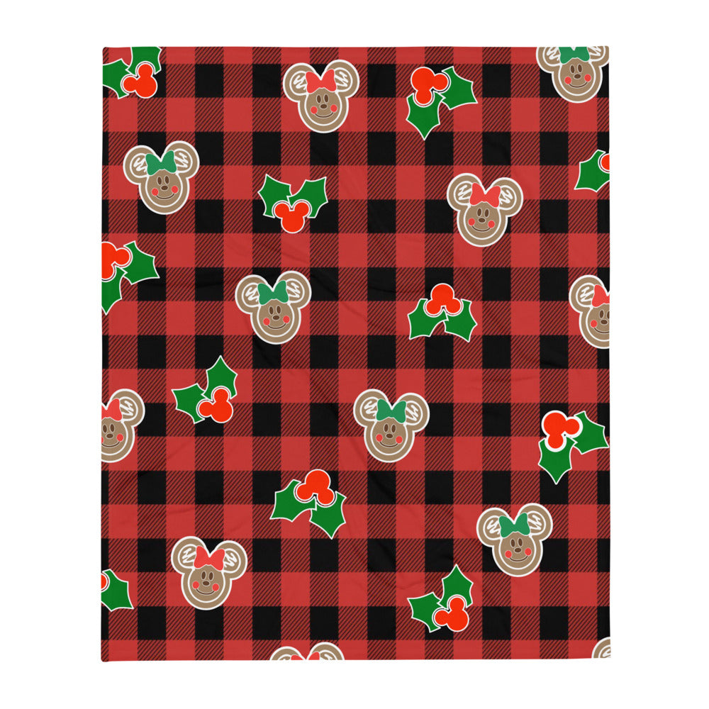 Holly Mouse - Buffalo Plaid Blanket