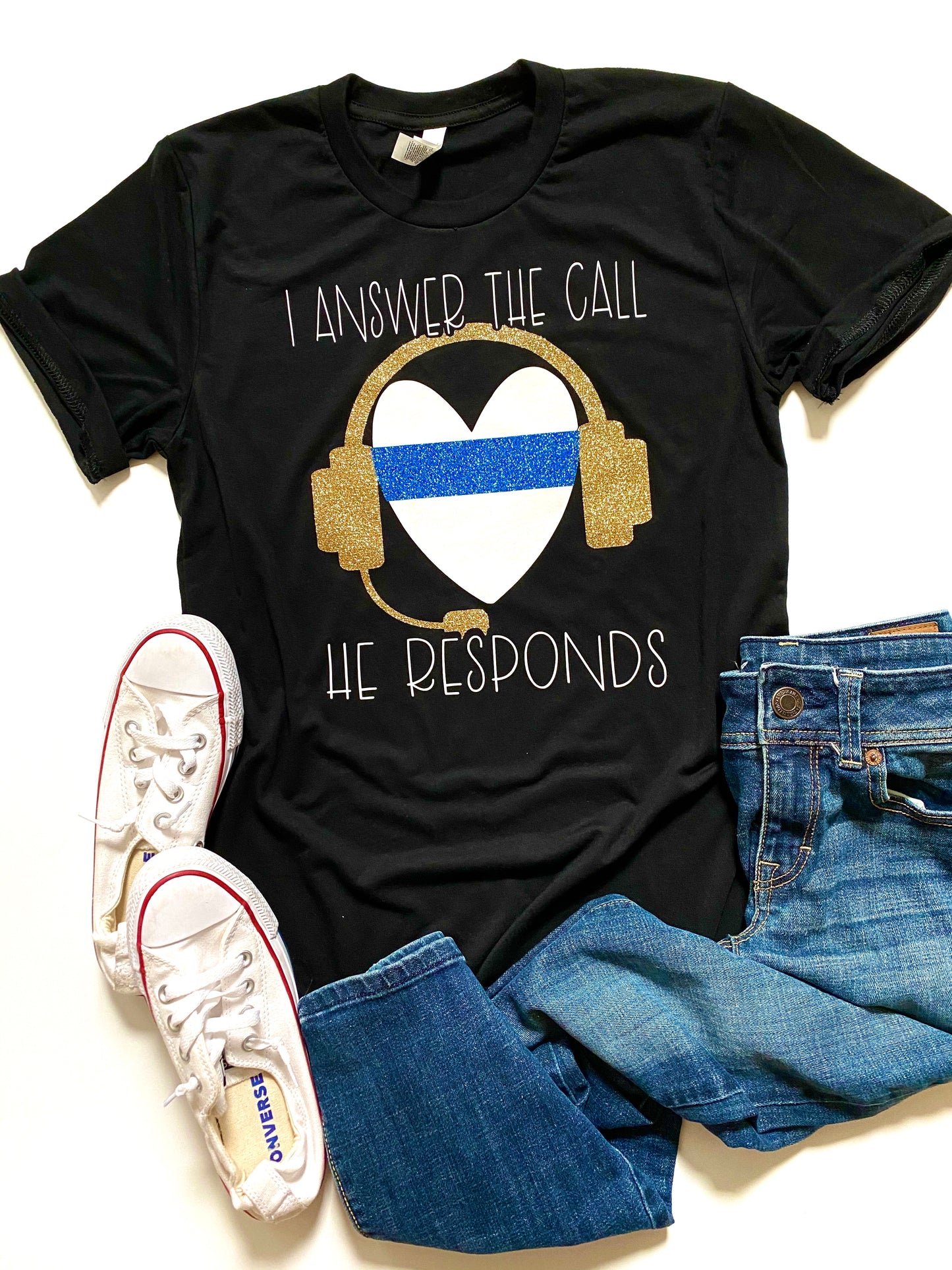 I answer the call, he responds