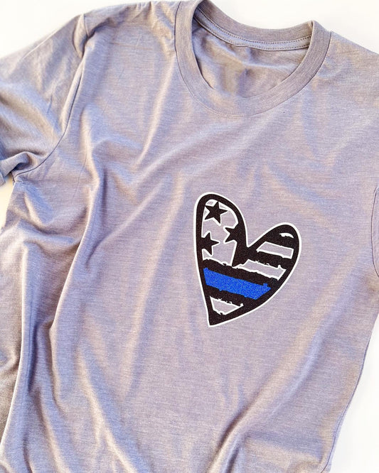 Distressed TBL Heart Pocket