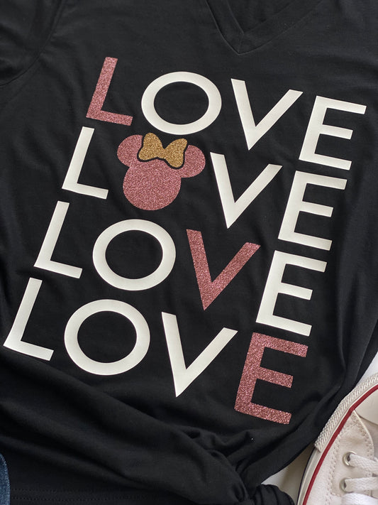 LOVE minnie -KIDS- Black & Rose gold version