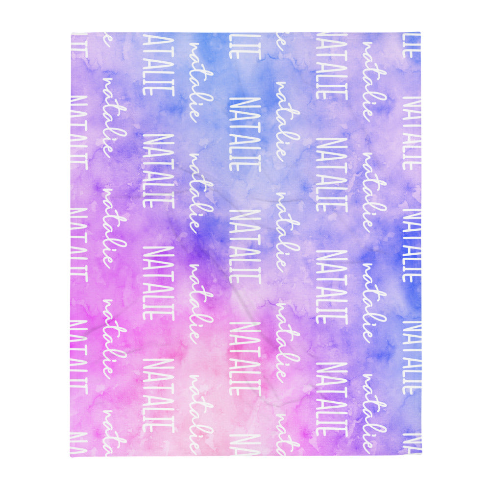 ALL COLORS Personalized Name Blanket