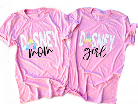 Disney MOM KID GIRL GRANDMA- PINK SHIRTS