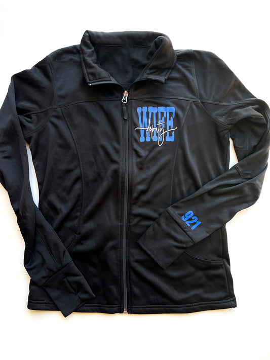 BLACK JACKET - 911 , FIRE , LAW ENFORCEMENT, NURSE POCKET DESIGN