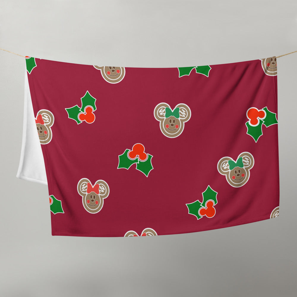 HOLLY MOUSE - MAROON BLANKET