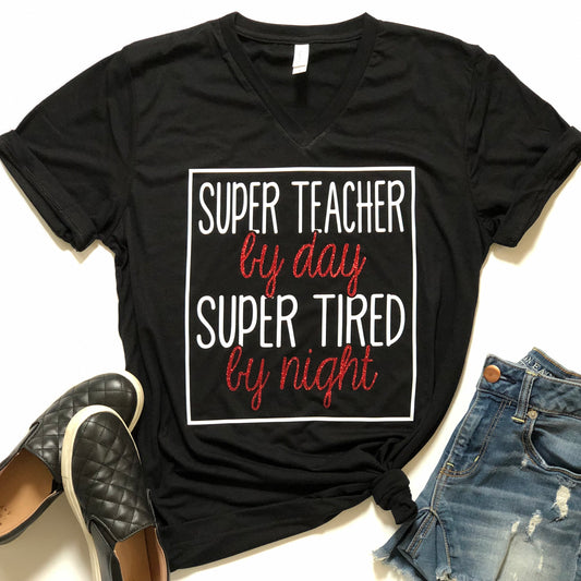 Super teacher by day, super tired by night.