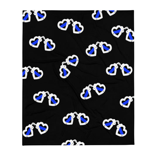 Law enforcement hand cuffs Throw Blanket