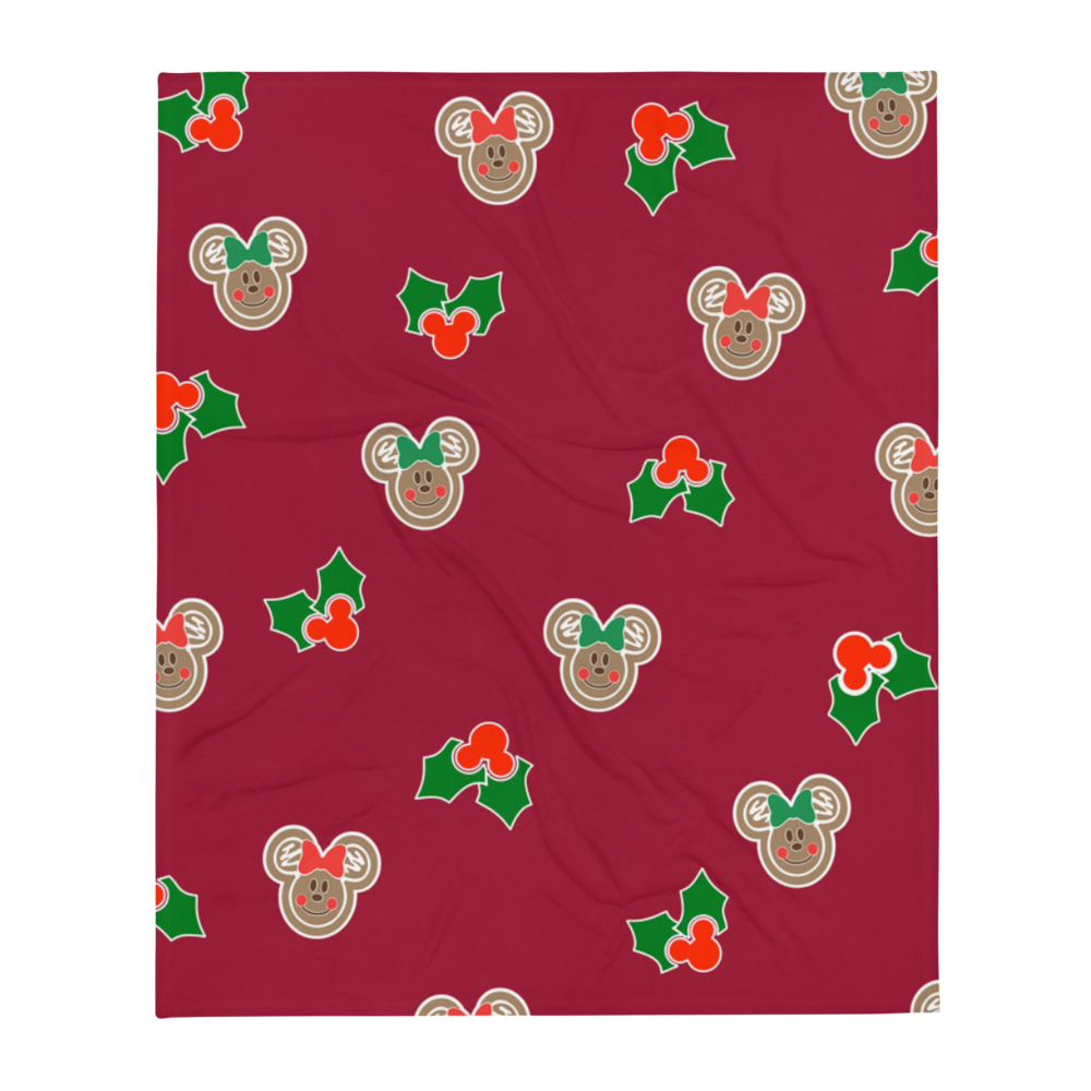 HOLLY MOUSE - MAROON BLANKET
