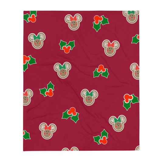 HOLLY MOUSE - MAROON BLANKET